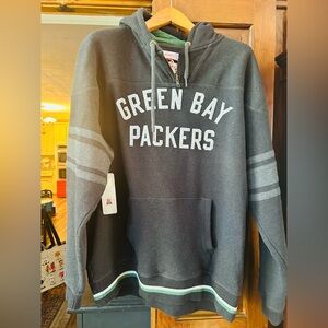 Green Bay Packers Gray Hoodie Mitchell & Ness vintage throw backs